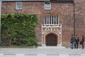 Students outside the historic Tudor Hall