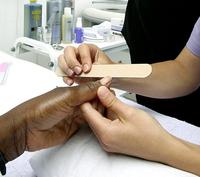 A manicure in The Spa