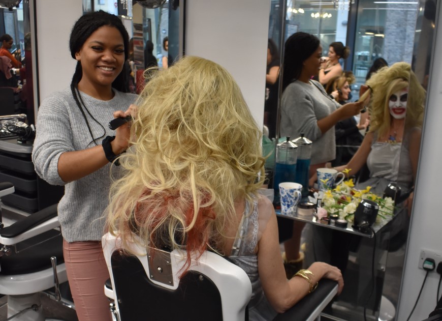 Hairdressing students' show brightens up Colindale Campus