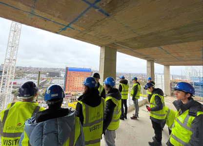 Construction students on industry placement