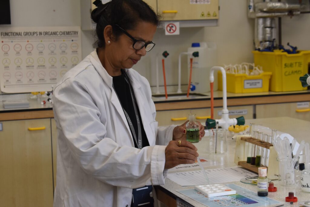 Science experiment at Open Event