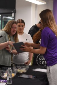 student ambassador checked in guests