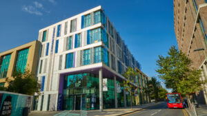 Outside phto of the Colindale campus.