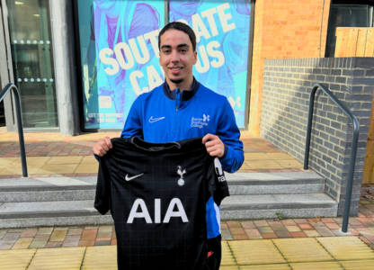 Football Academy Student, Alejandro, at Barnet and Southgate College